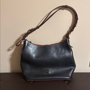 Dooney & Bourke Black Leather Crescent Shoulder Bag